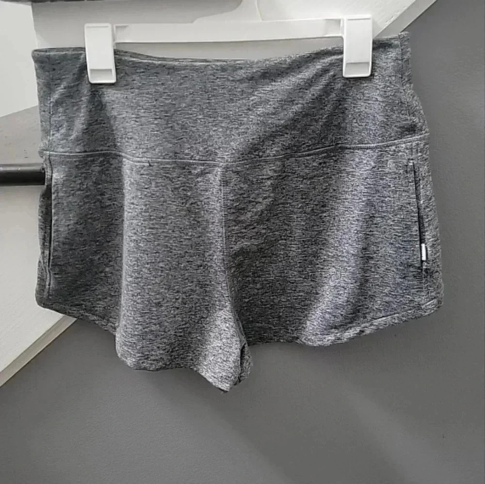 Feat Shorts Drawstring Lightweight Breathable Heather Gray Sz Med Lounge Pockets